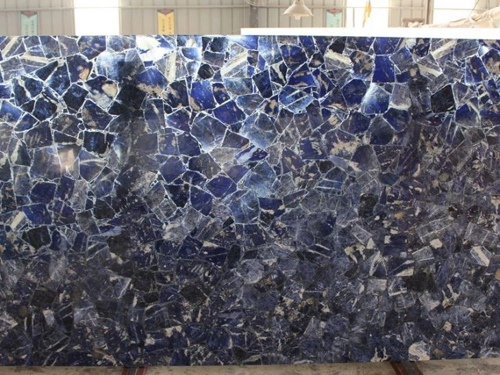 Sodalite Blue Agate Gemstone Slabs Sodalite Blue Agate Gemstone Slabs