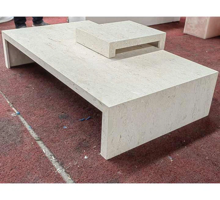 Square Travertine Coffee Table